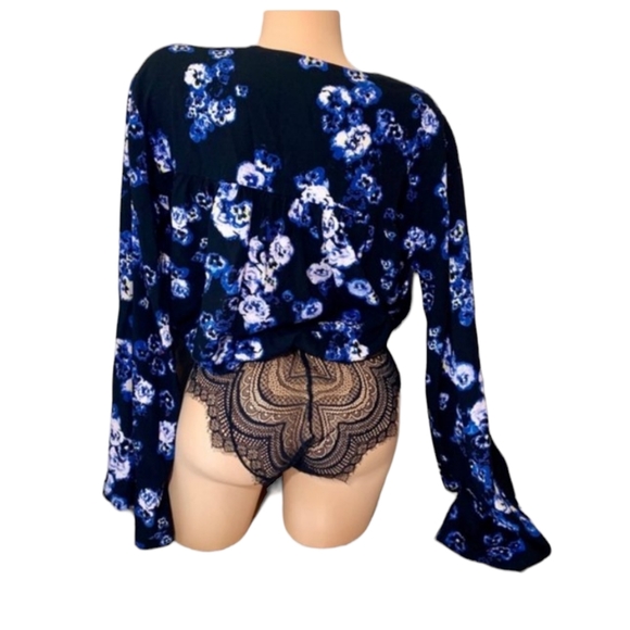 FREE PEOPLE Fourties Feel Bodysuit Black Combo EUC sz XS - Picture 7 of 16